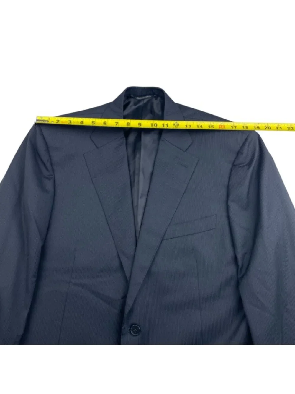 Canali Men's 100% Wool 2-Button Blazer Navy Blue Stripe • Italy • 44L